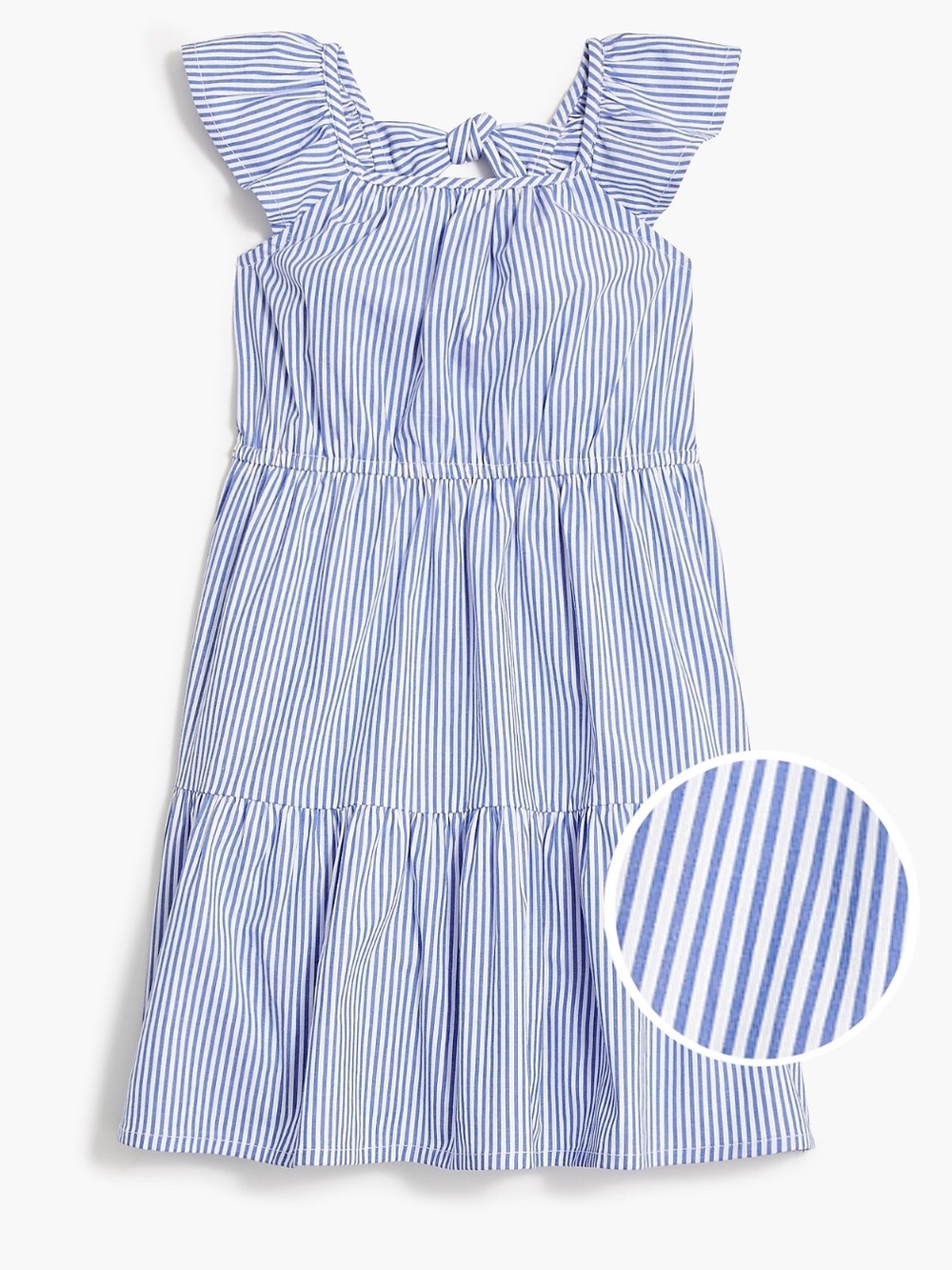J. Crew Crewcuts Girls Striped Bow Back Dress Sz 4